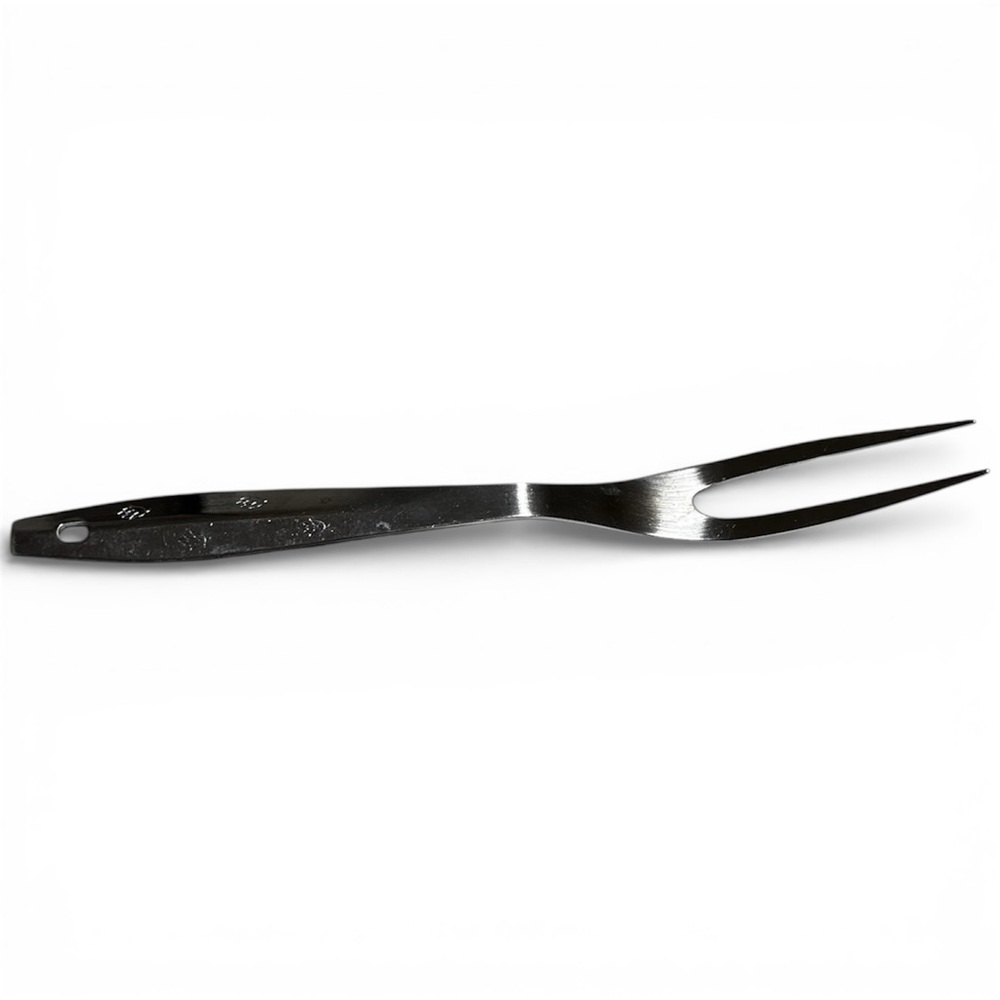 Normandy Distr. NY Solid Stainless Granny Fork Meat Fork Silver Floral Utensil